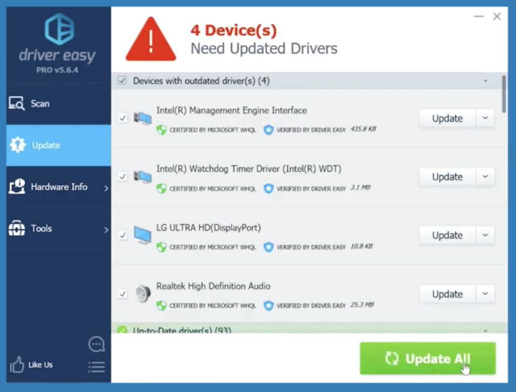 how to check if my pc drivers are updated